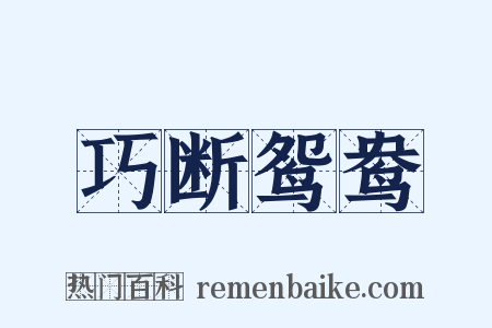 巧断鸳鸯是什么意思的图片